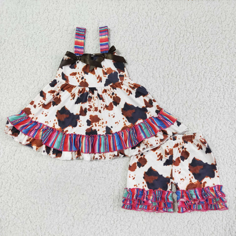 A14-13 Baby Girls  Short Sleeve Shorts Sets