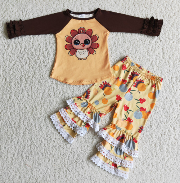Thanksgiving Turkey Long Sleeve Set