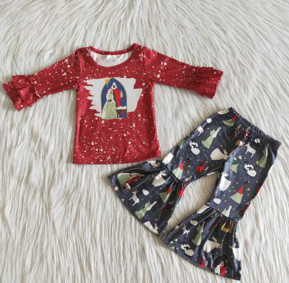 Jesus Red Long Sleeve Suit