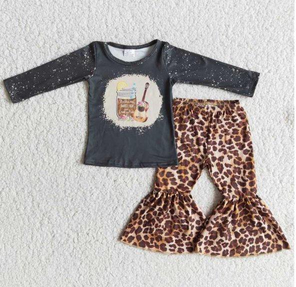 Guitar Flower Long Sleeve Set