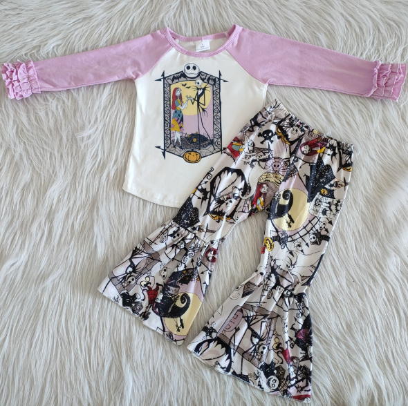 nightmare lilac long-sleeved flared pants