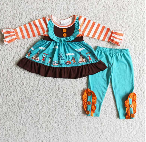 Thanksgiving Turkey Blue Set