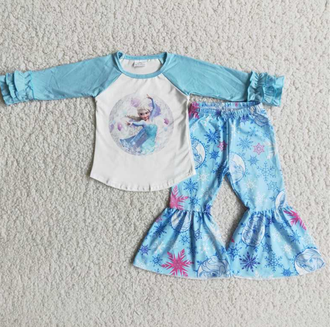 Cartoon Elsa Two Piece Set