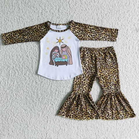 Nativity Leopard Long Sleeve Set