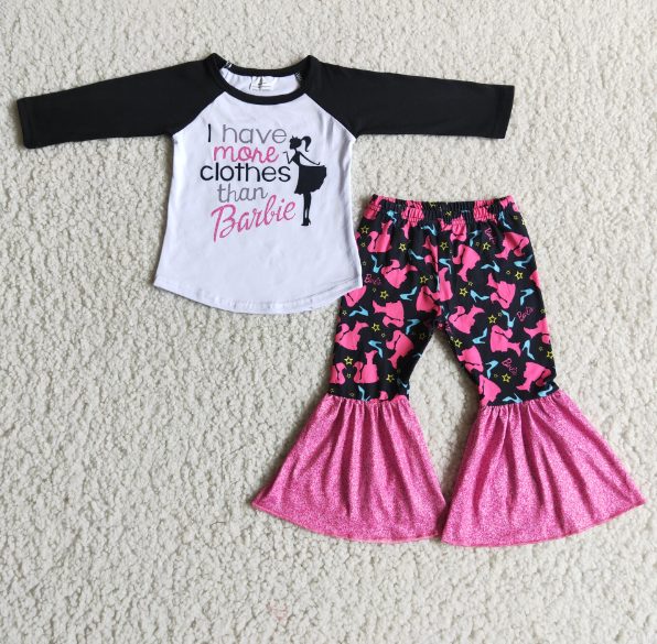 Barbie print two piece set