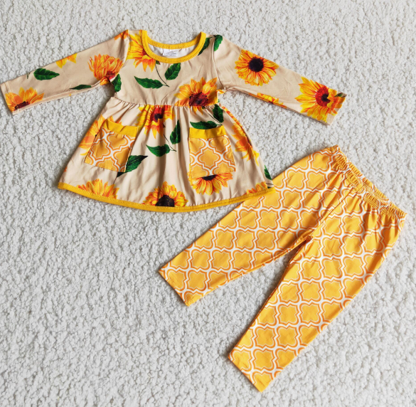 Sunflower Yellow Diamond Pocket Set