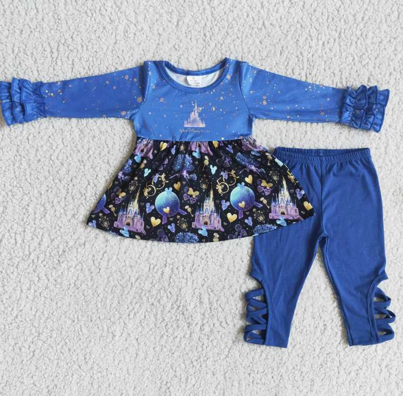 Castle Blue Long Sleeve Pants Set