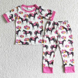 Baby Girls Short Sleeve Pajamas Sets Sleepwear