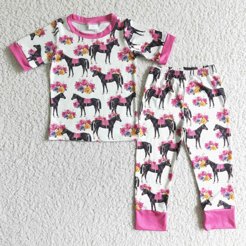 Baby Girls Short Sleeve Pajamas Sets Sleepwear