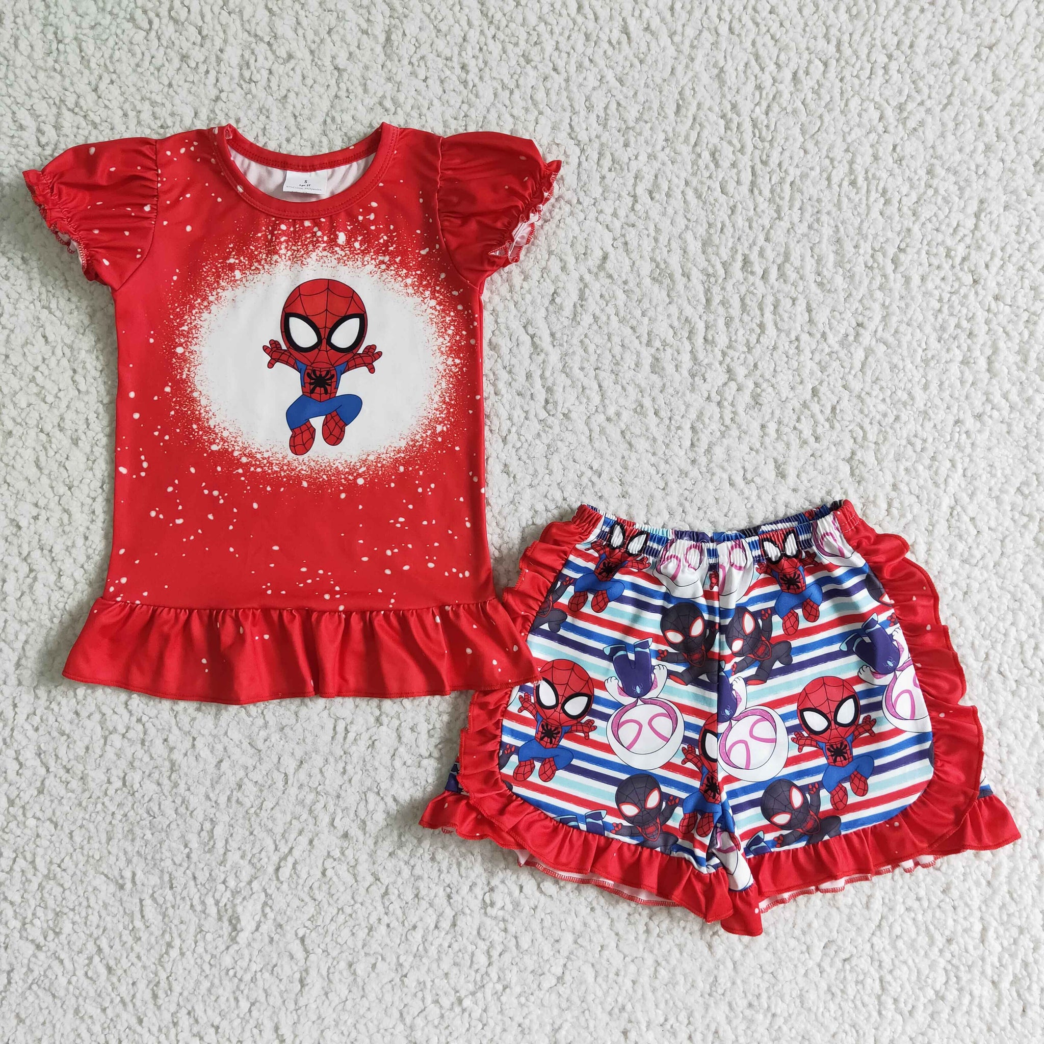 GSSO0124 Baby Girls  Short Sleeve Shorts Sets