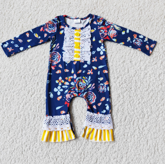 6 A26-3 Small Floral Blue romber