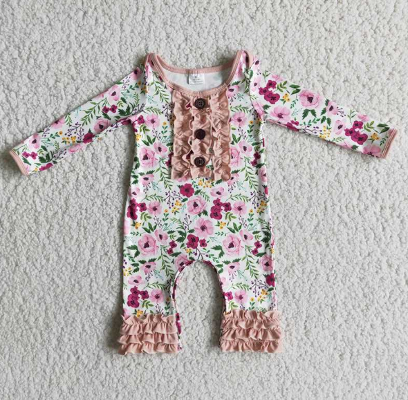 6 A22-3 flower multi-layer lace baby romper
