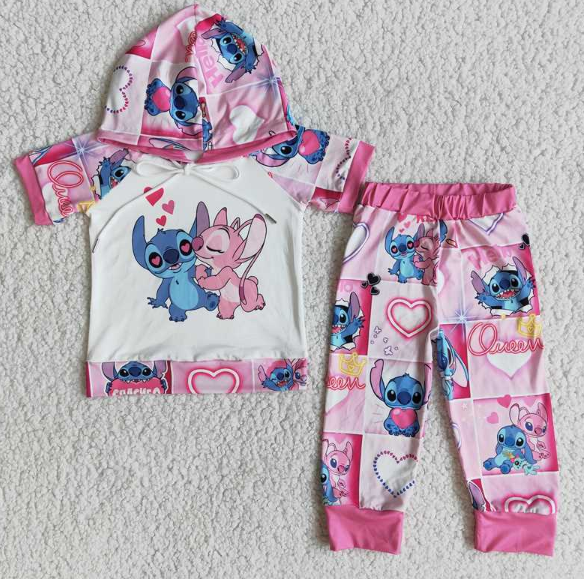 E8-26 Valentine's Day Short Sleeve Pants Set