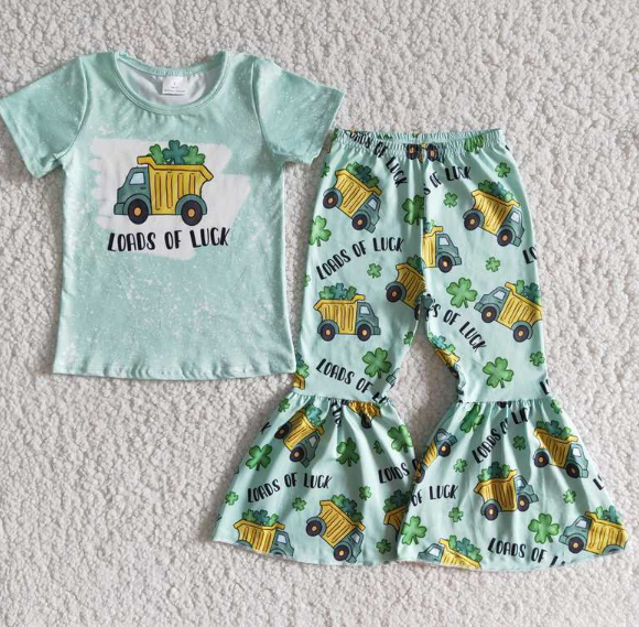 E5-27 LUCK Green Short Sleeve Clover Truck Flare Set
