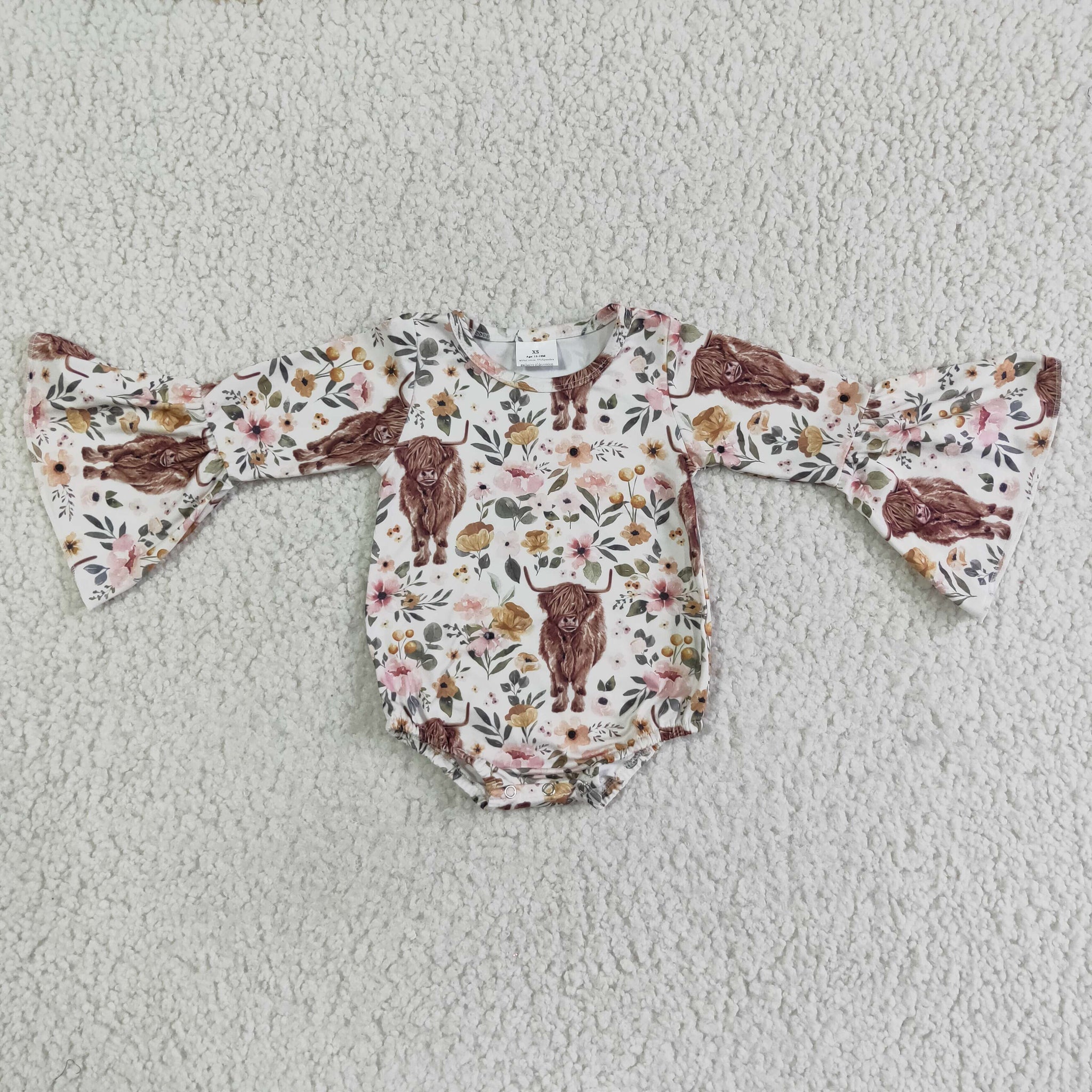 LR0005 Flower Alpine cow Long Sleeve romber