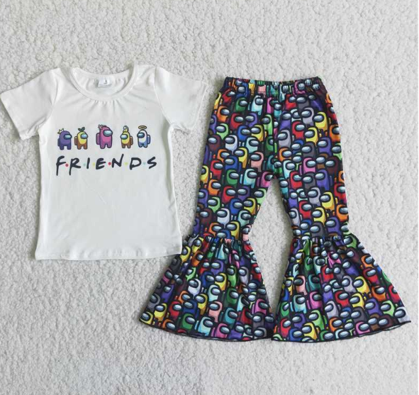 C15-20 White Short Sleeve Game Among Us  set