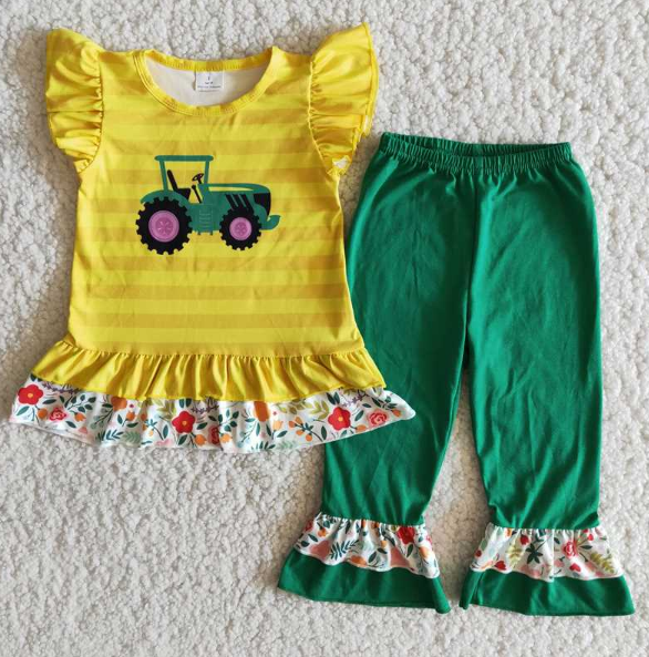 B9-16 Truck Short Sleeve + Green Pants Set