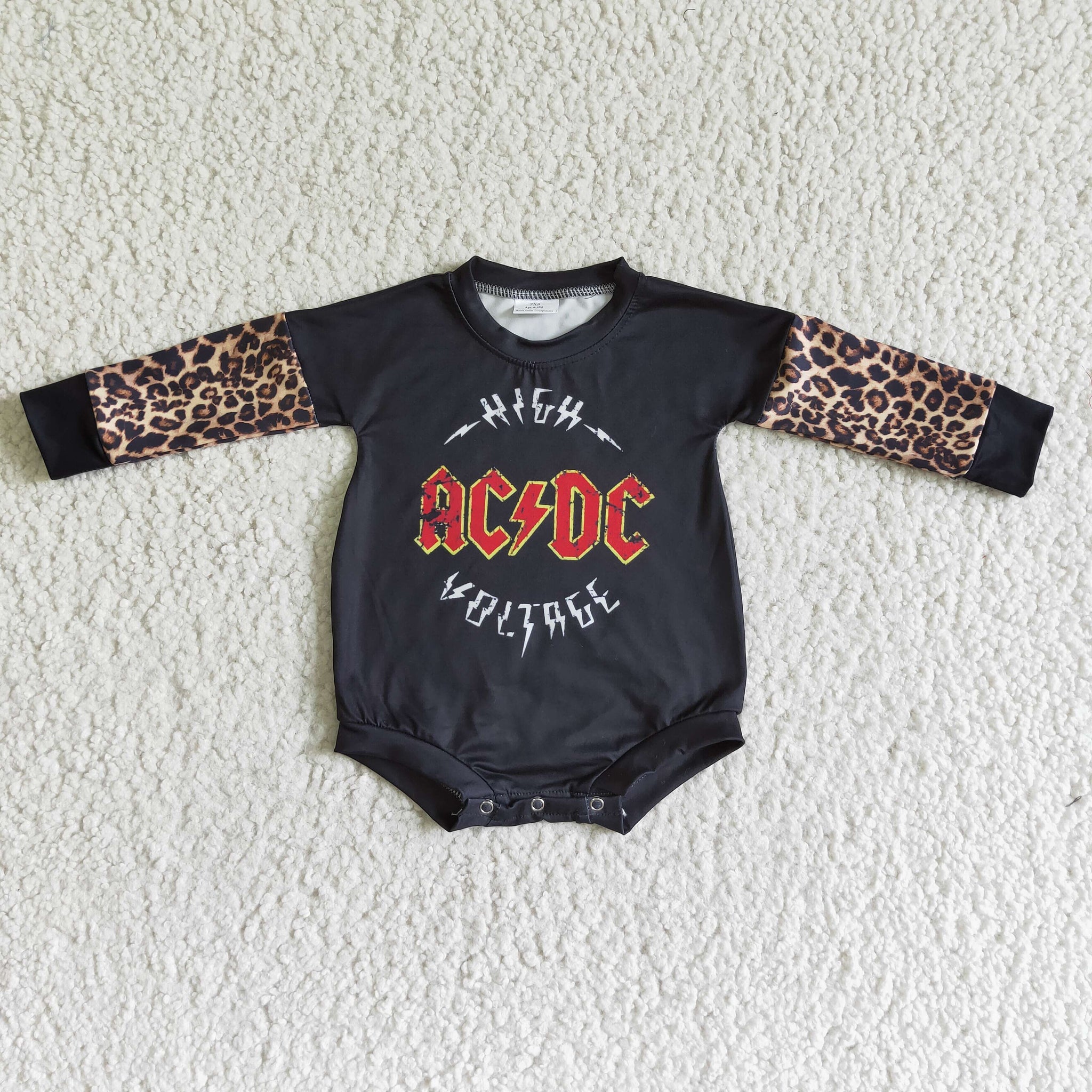 LR0013 AC DC Black Leopard Print Long Sleeve  romber