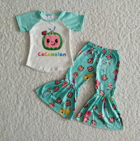 C12-3 Cartoon short sleeve  pant set