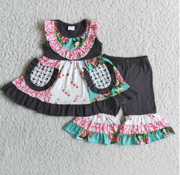 E3-16 Short Sleeve Grey Pocket Set