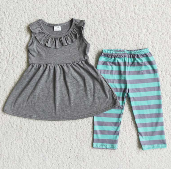 C0-21 Grey Sleeveless Set