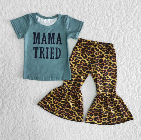 C5-23 Mama Tried Leopard Short Sleeve Set