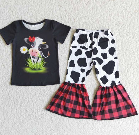 C8-16  Cow Eating Grass Set