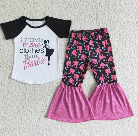 A11-10 Barbie Print Short Sleeve Set