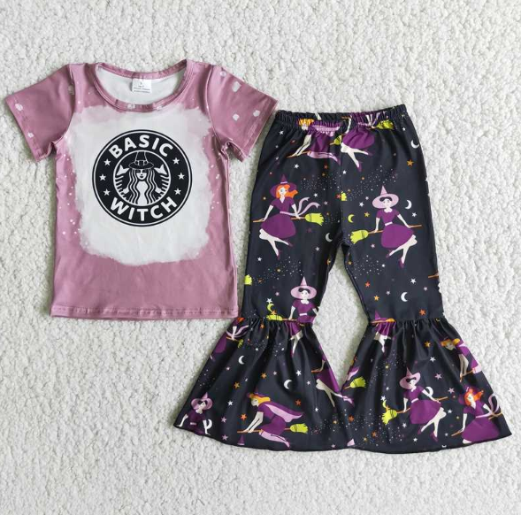 A1-2 Long-haired witch girl short-sleeved pant set