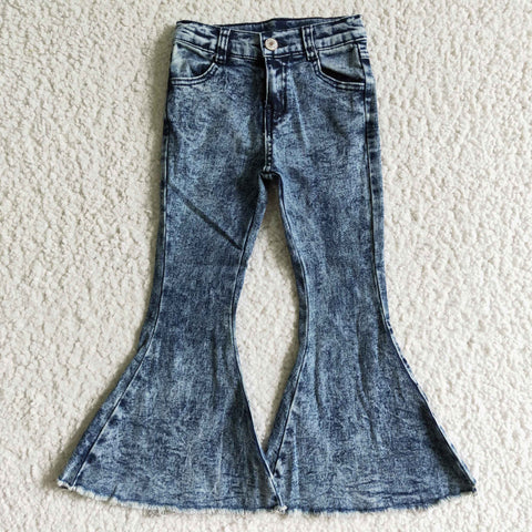P0008 Light Blue Denim Flared  Pants Bell Bottoms