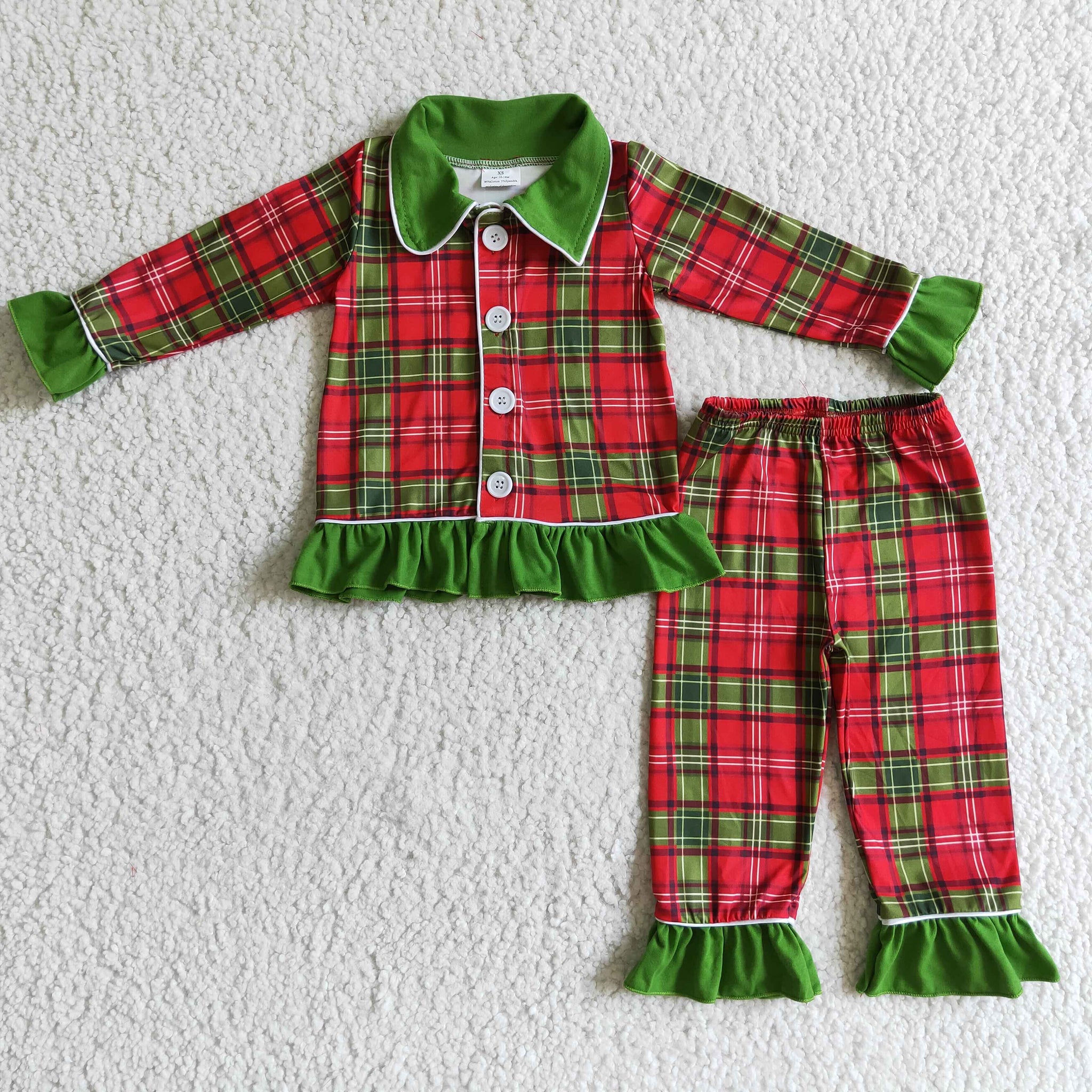 girls plaid pajamas