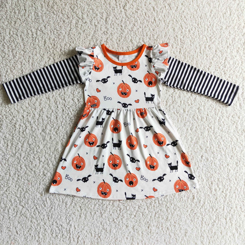 GLD0094 halloween girl long sleeve dress