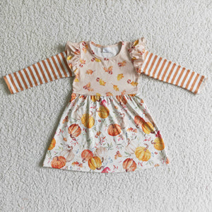 GLD0085 striped halloween girl dress