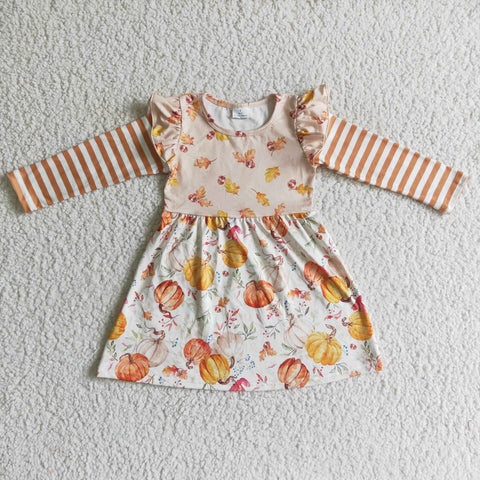 GLD0085 striped halloween girl dress