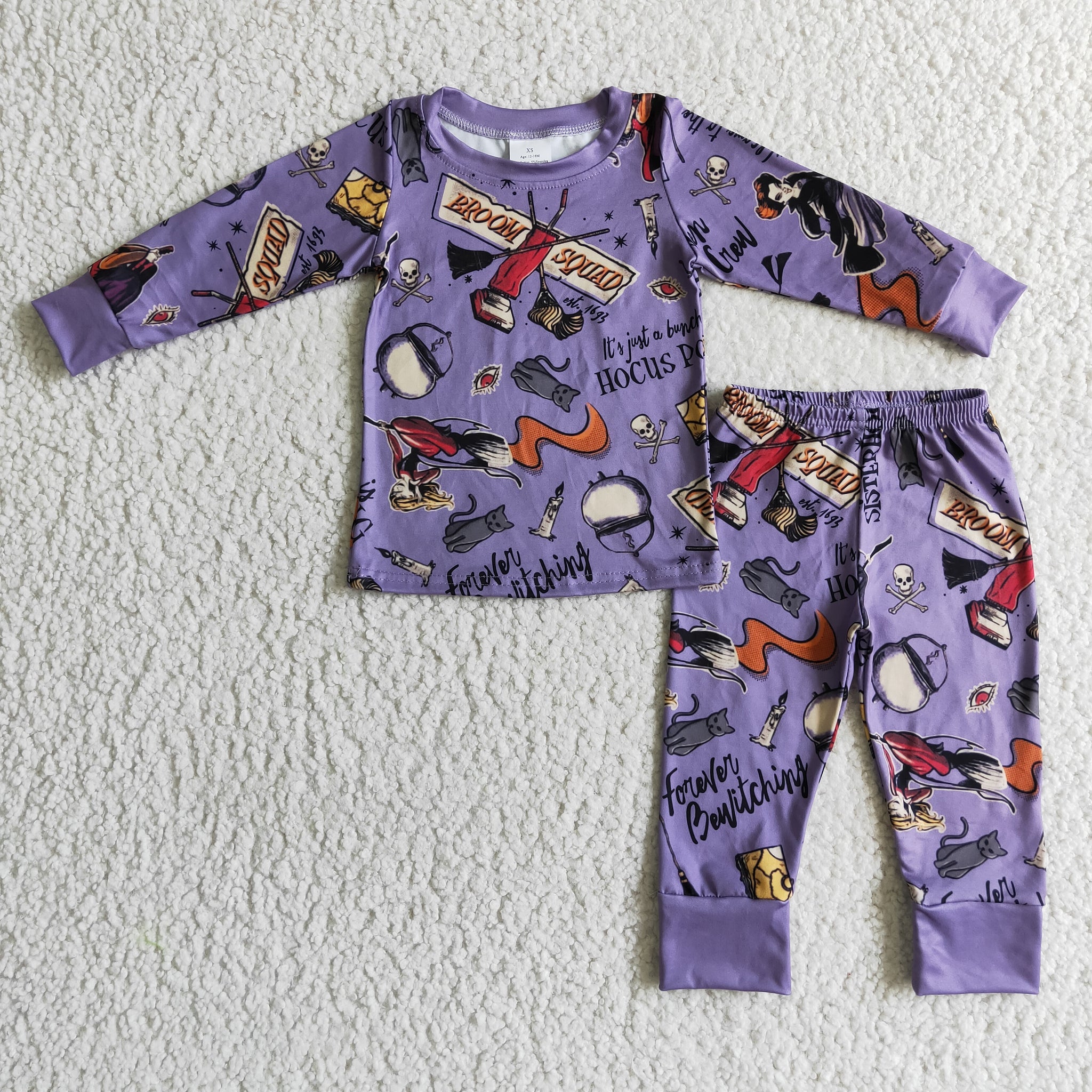 halloween boy pajama set