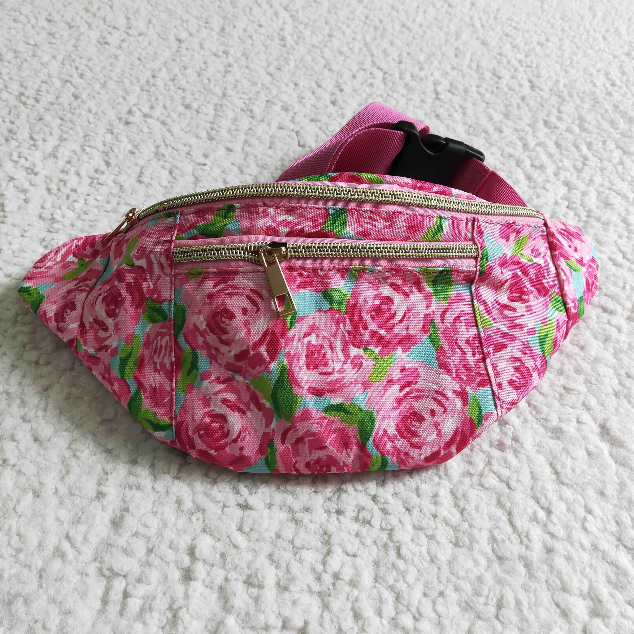 BA0023 Hot pink floral kids girls small bags