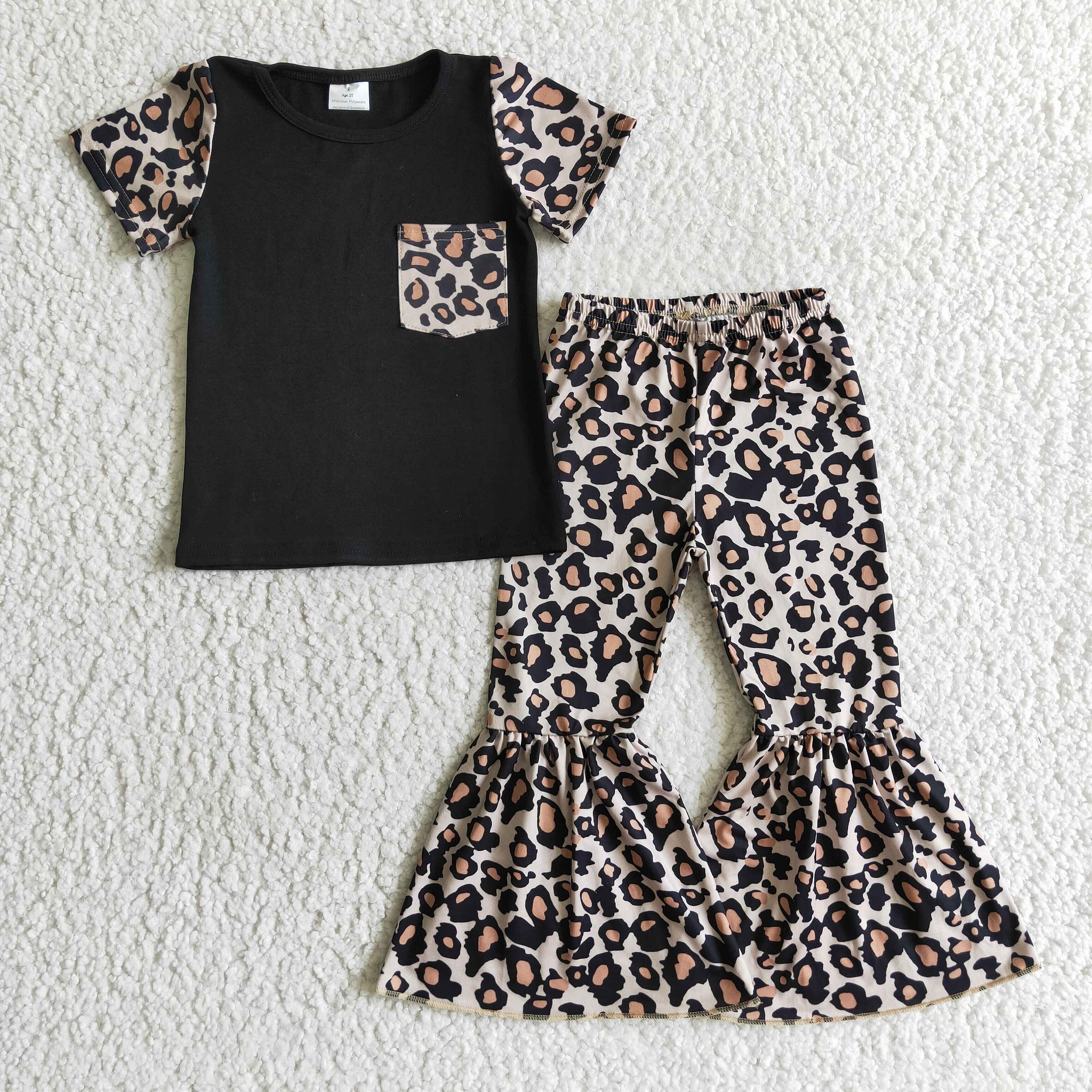 B15-14 Autumn Leopard Print Girl Suit