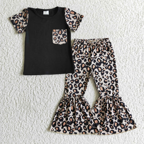 B15-14 Autumn Leopard Print Girl Suit