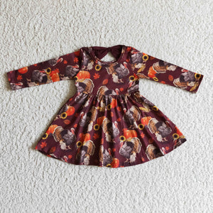 GLD0053 Thanksgiving New Girl Long Sleeve Dress