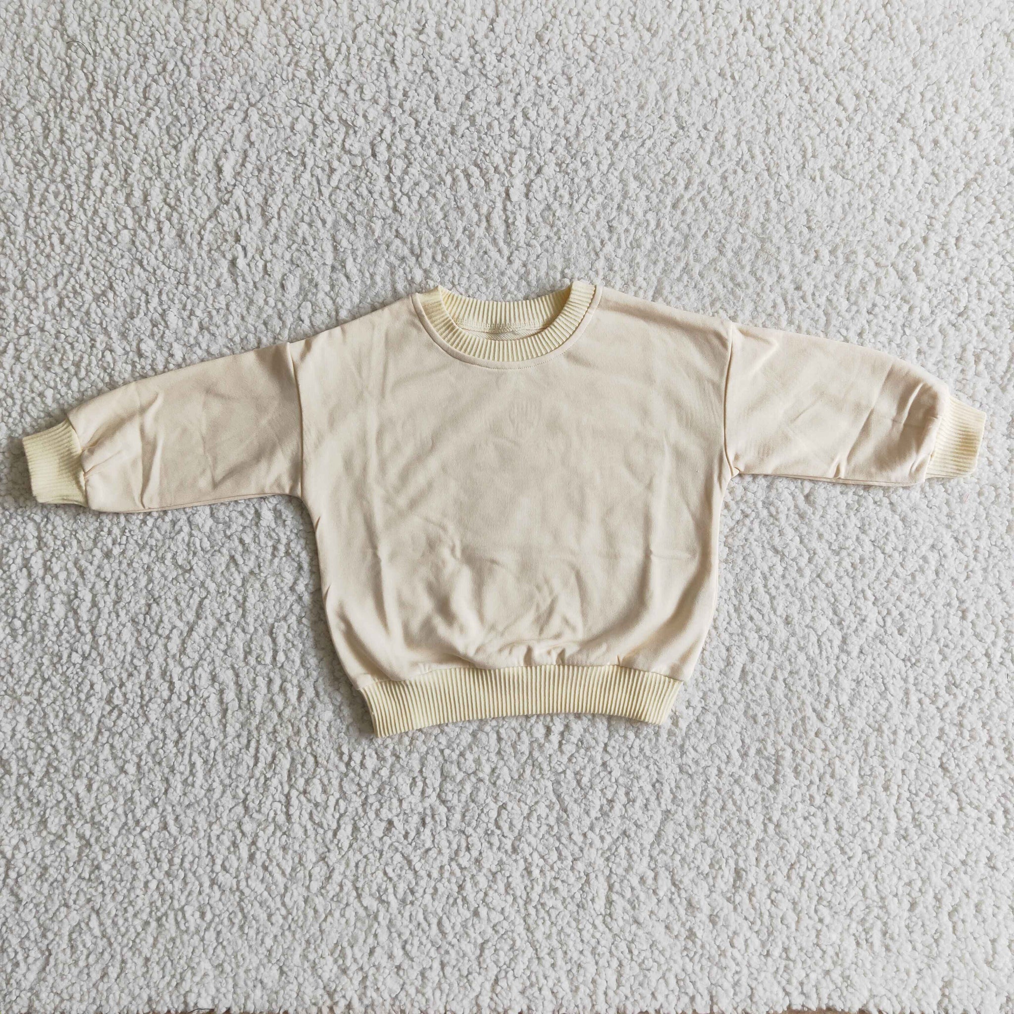 GT0050 Cotton Beige Girls Long Sleeve Top