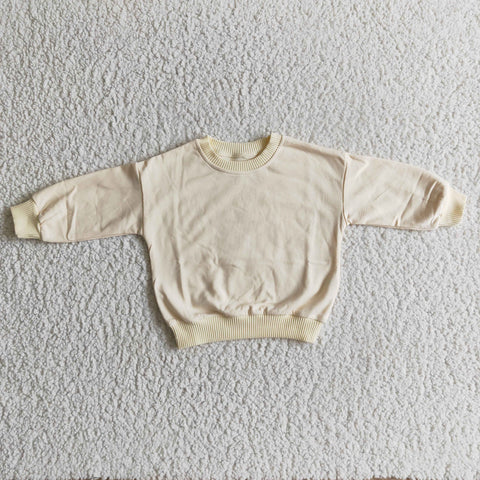 GT0050 Cotton Beige Girls Long Sleeve Top