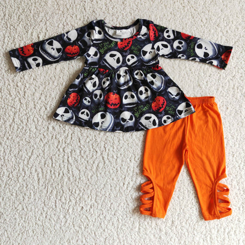 Halloween Grimace Girl Long Sleeve Suit