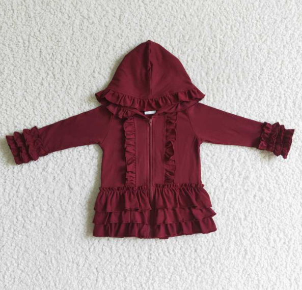 cotton burgundy hoodie
