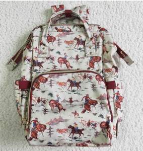 BA0004 Horse print western baby diaper backpack