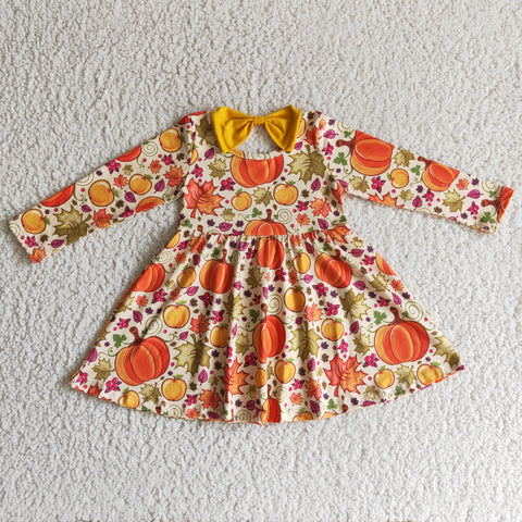 GLD0055 halloween girl long sleeve dress