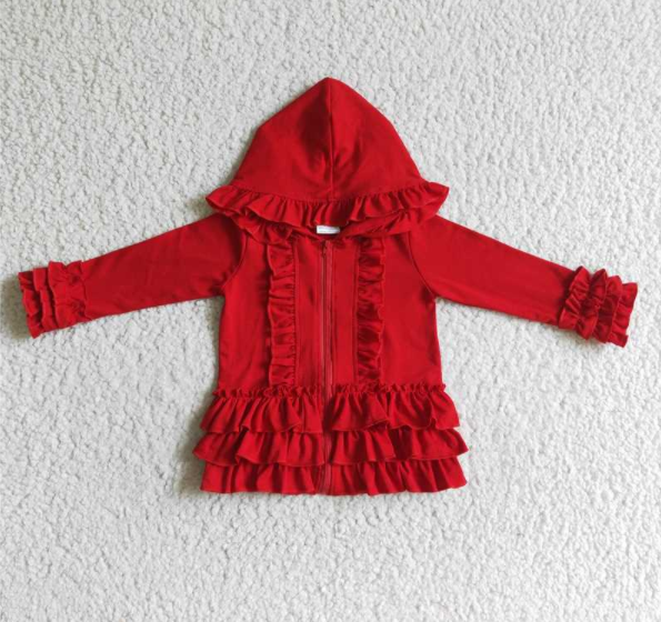 GT0019 Red Cotton Hoodie Jacket