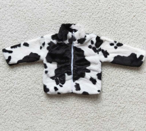 6 B0-19 Cow White Black Jacket