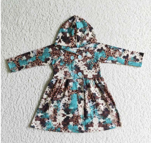 GT0027 cow hoodie dress