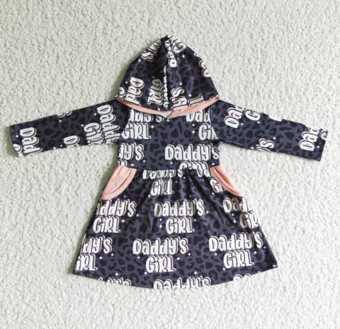 GLD0002 hooded girls dress