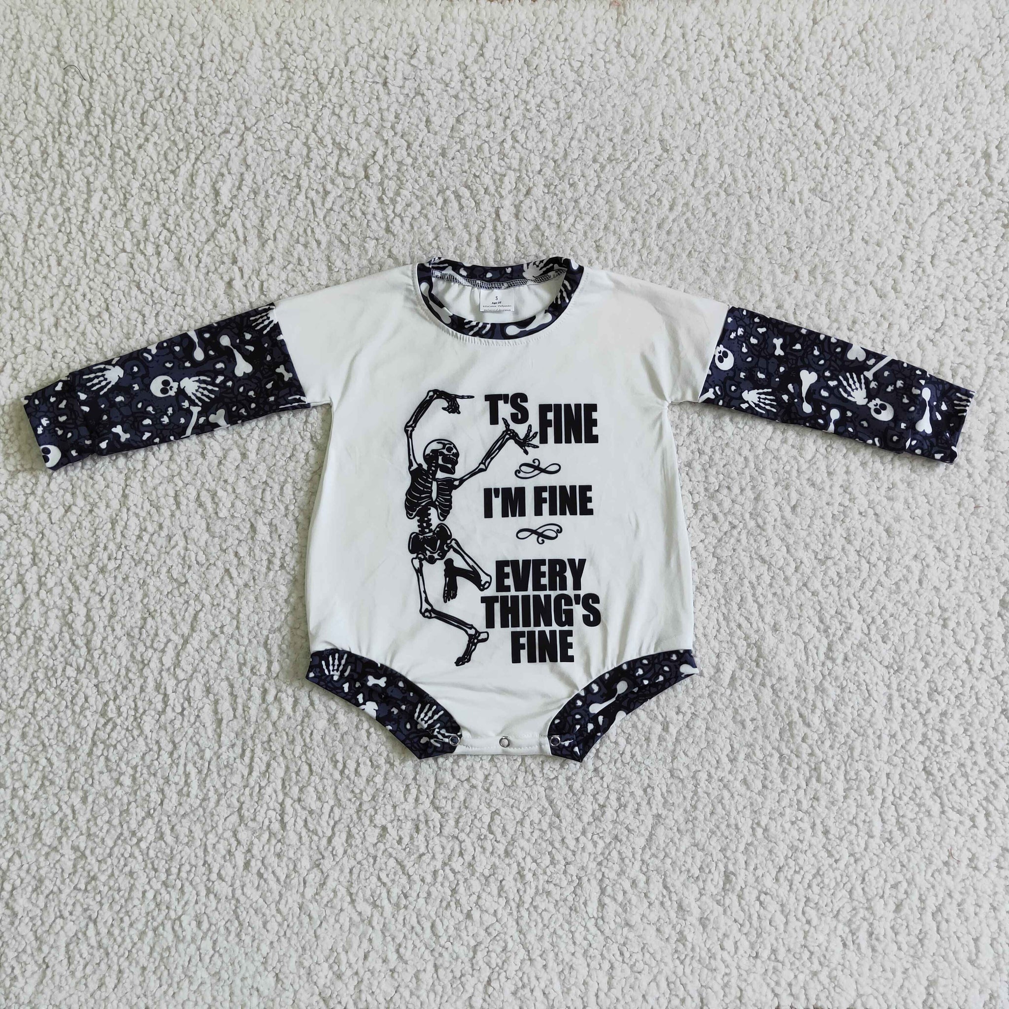 LR0123 halloween boy long sleeve romper